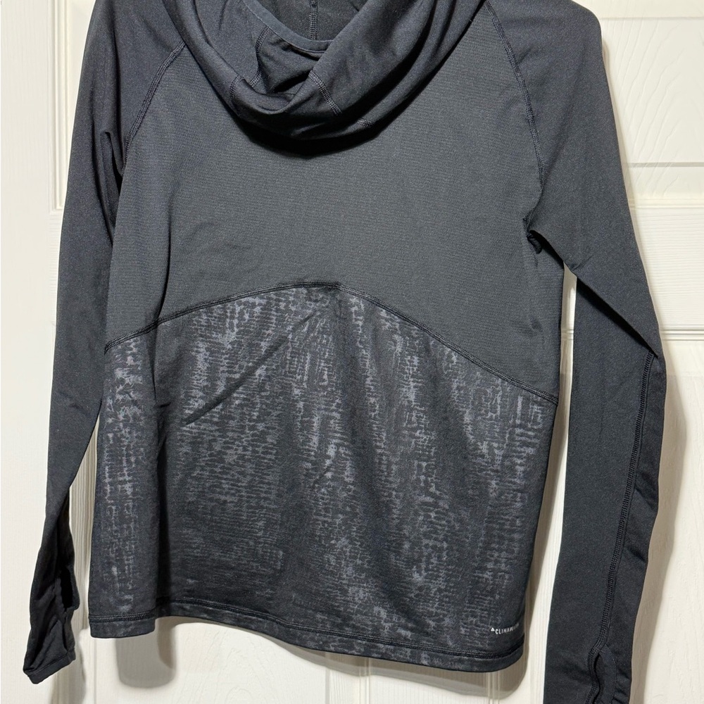 adidas Black Textured Performance Hoodie – Size S – Long Sleeve – Activewear - Picture 8 of 8